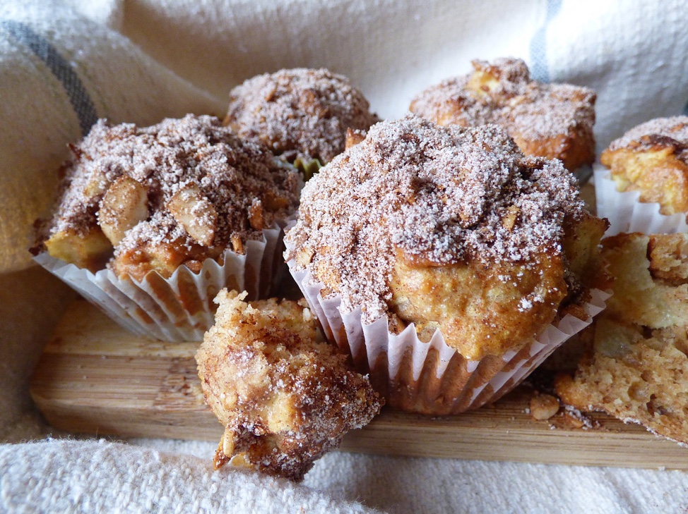 Reduced Sugar Apple and Cinnamon Muffin